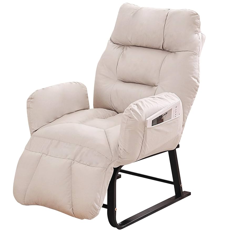 座椅子 シングルリクライニングチェア 折り畳みチェアー 1人掛け シングルリクライニングチェア 折りたたみチェア 1 人掛け